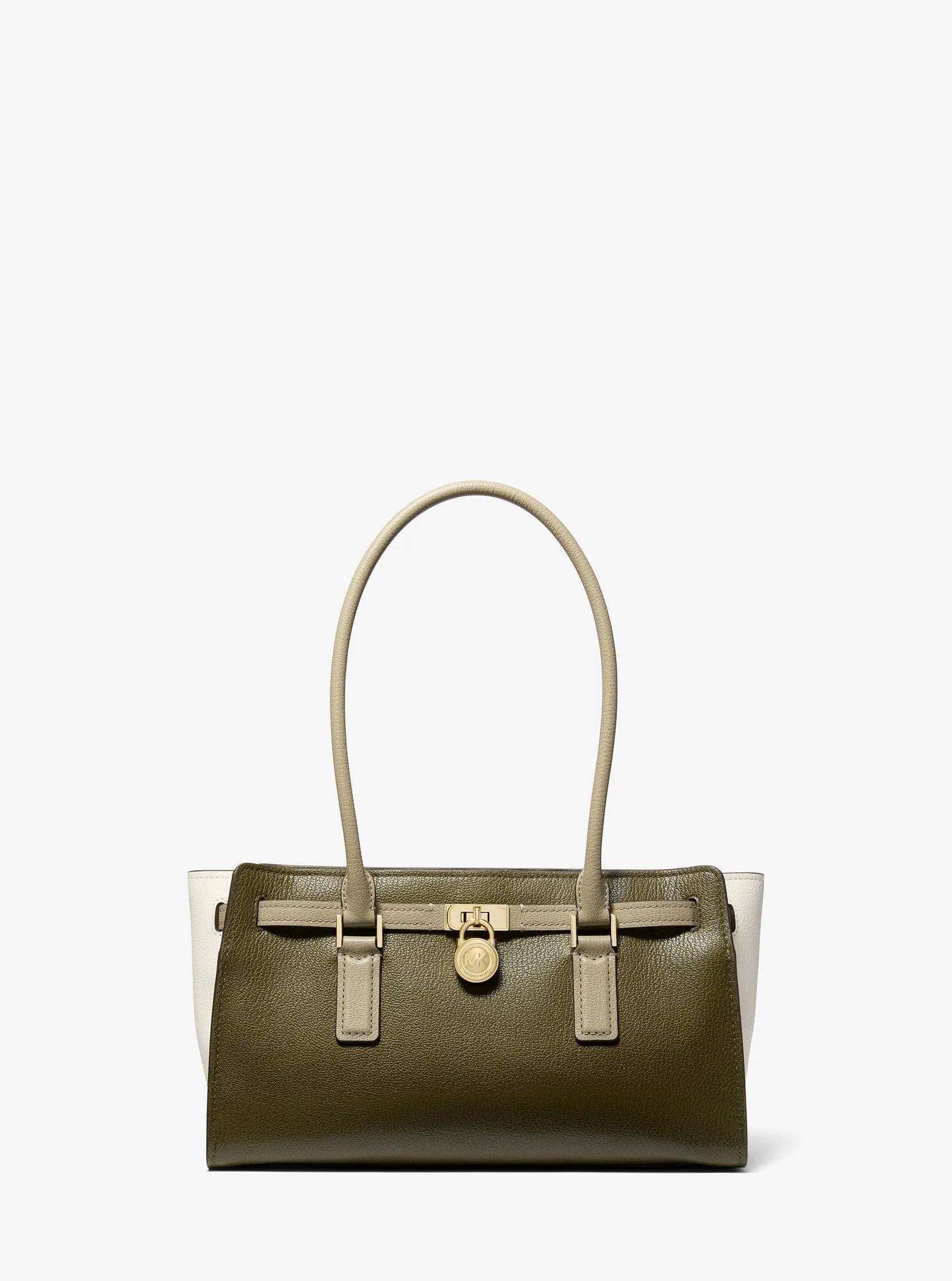 Hamilton Moderne Small Color-Blocked Leather Satchel