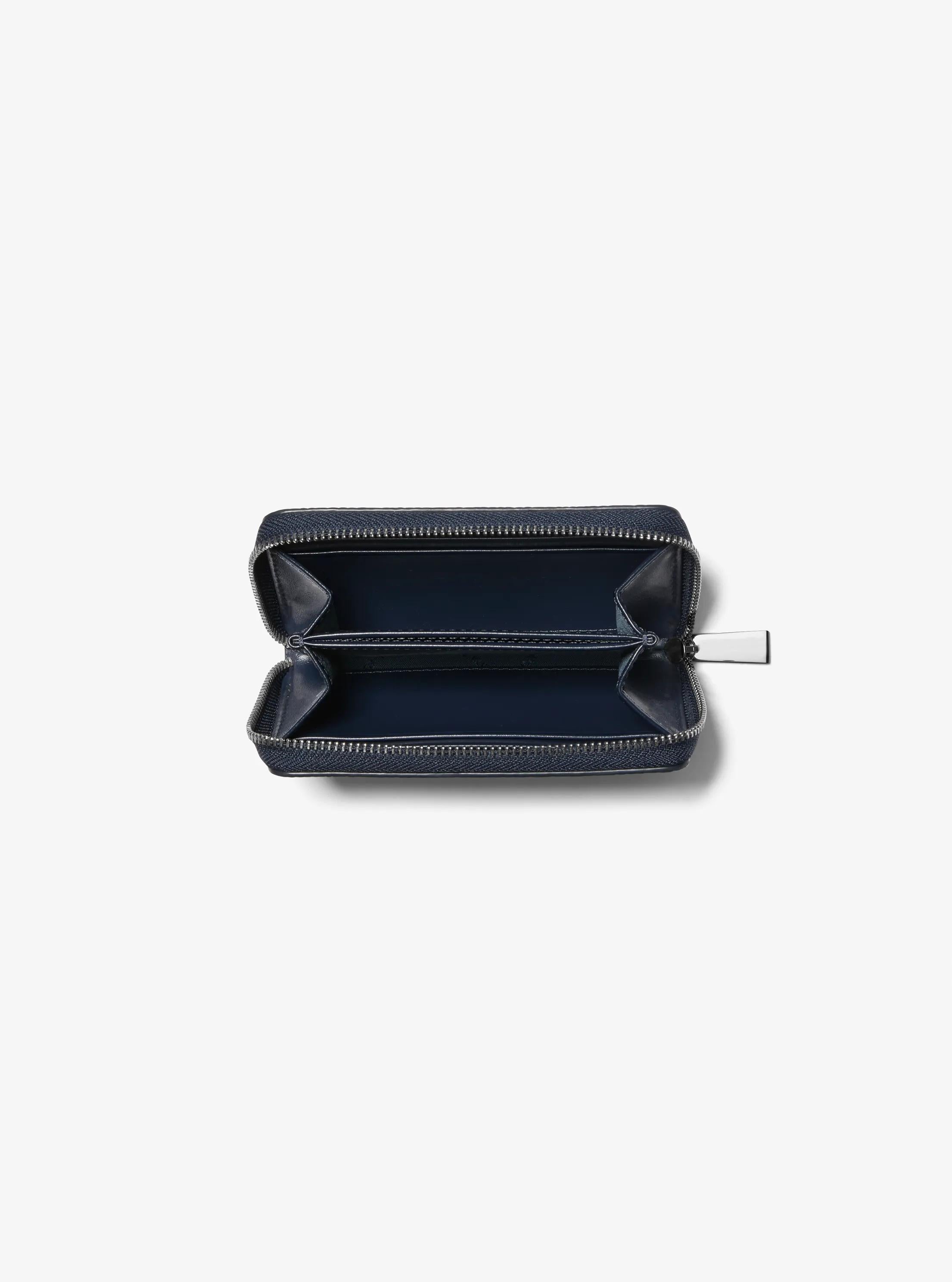 Jet Set Small Studded Pebbled Leather Wallet