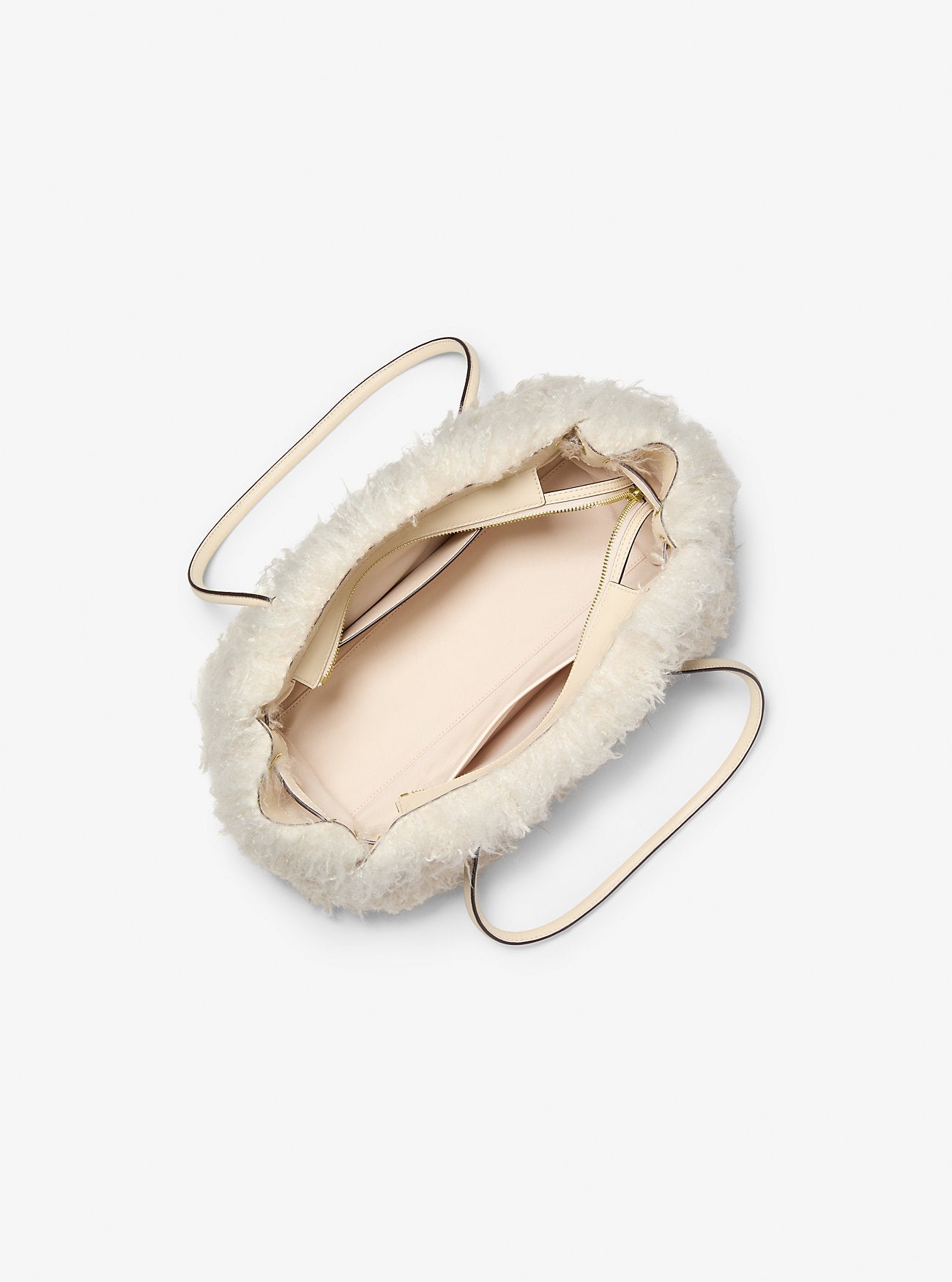 Hamilton Moderne Small Faux Shearling Satchel