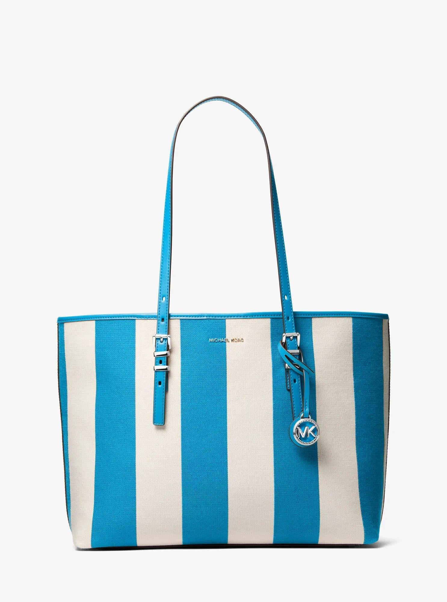 Quinn Large Striped Canvas Tote Bag