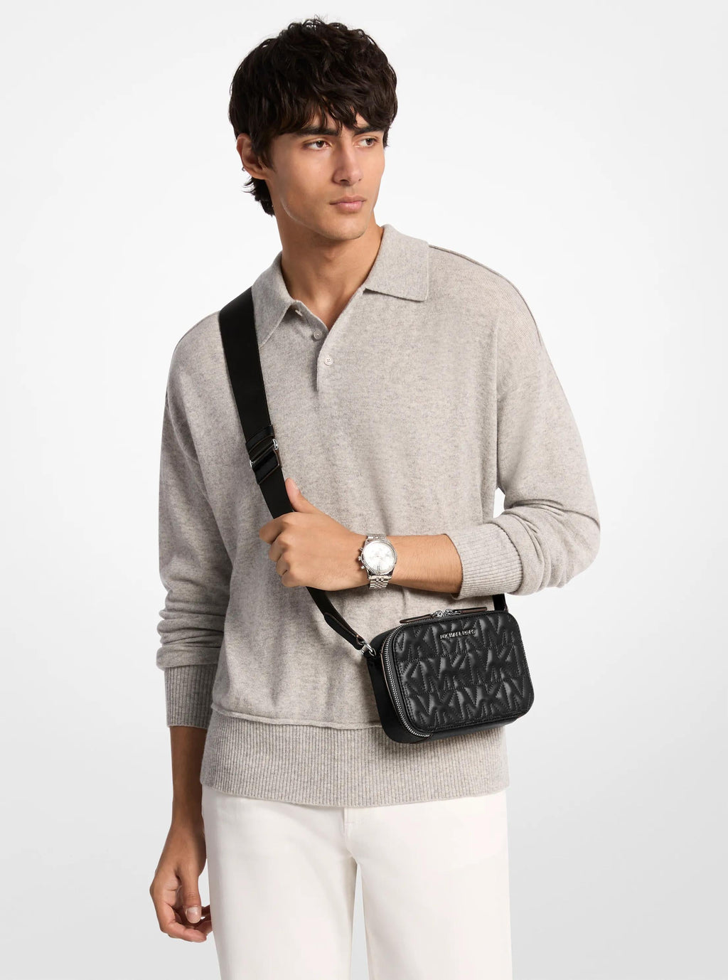 Hudson Logo Embossed Crossbody Bag